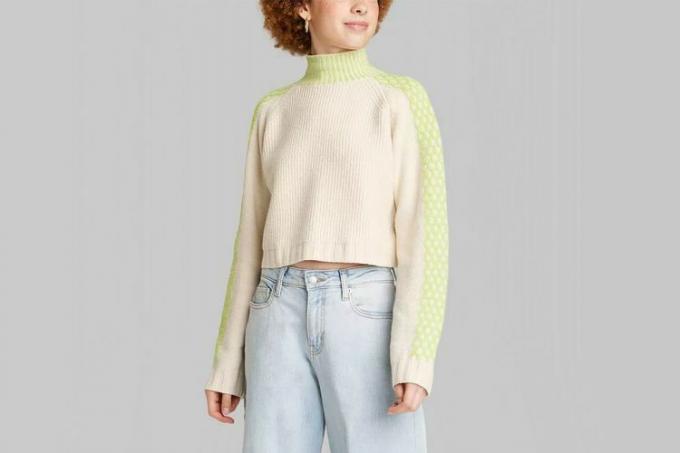 Target Wild Fable, maglione pullover squadrato a collo alto finto da donna